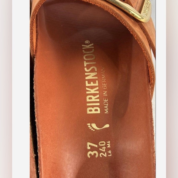 Birkenstock Madrid Slide Sandals with Gold Big Buckles - Picture 4 of 7